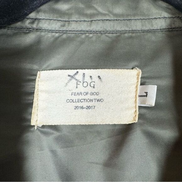 FOG Fear Of God Collection Two Plaid Flannel Button Up Shirt Large - Picture 3 of 6